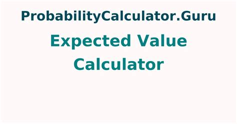 pp bet calculator|Expected Value Calculator .